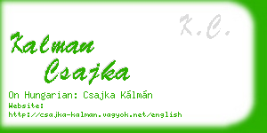 kalman csajka business card